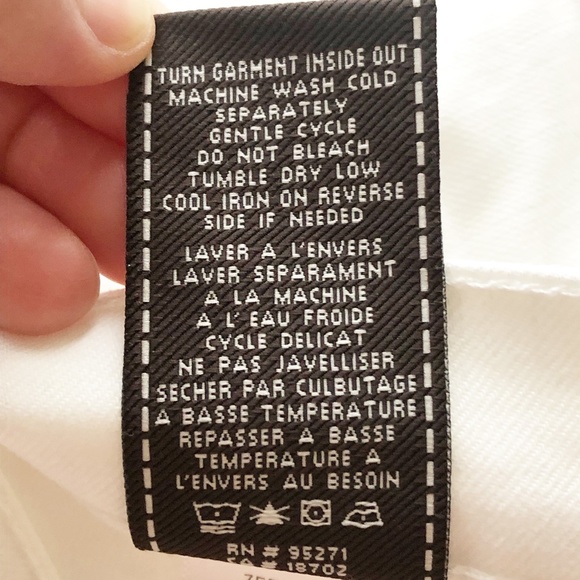 7FAM White Denim Jean Skirt Never Worn - Picture 7 of 8